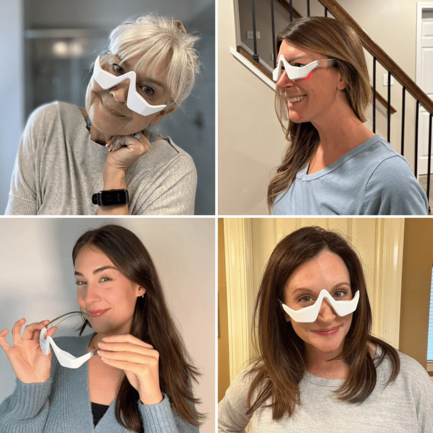 LumiFrame® 2-i-1  Rödljus Terapi + EMS för att radera ögonpåsar
